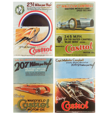 Castrol Set of 4 Record Break Posters
