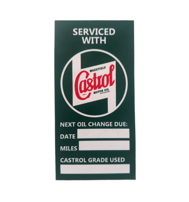 Castrol Classic A-Post Service Sticker