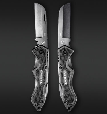 UNILITE Heavy Duty Folding Utility Knife with 'Sheepsfoot'  Blade